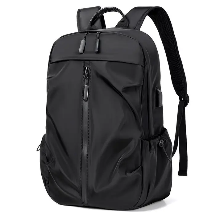 Borsa da viaggio leggera e impermeabile, Borsa da lavoro per computer da uomo di grande capacità, Casual, Semplice e alla moda, Zaino business nero
