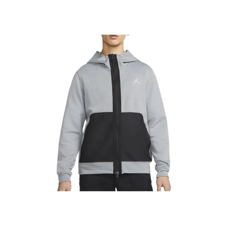 Jordan Felpa sportiva con cappuccio e tasca a contrasto da uomo, grigio carbone DJ0876-091
