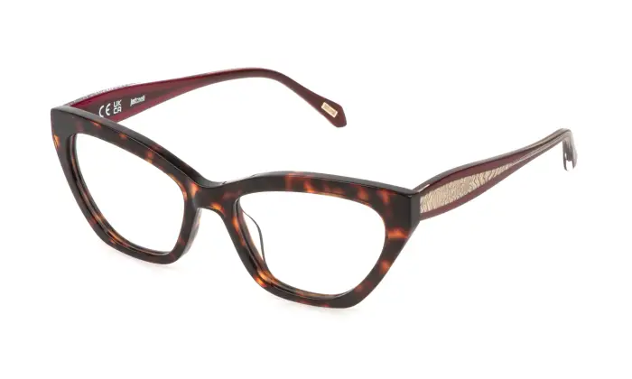 Just Cavalli Donna VJC184 909 Montature da vista Acetato Havana Cat Eye