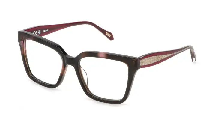 Just Cavalli Donna VJC185 01GQ Montature da vista Acetato Havana Squadrata
