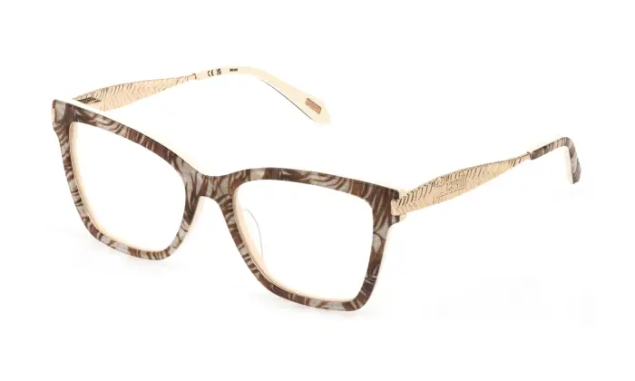 Just Cavalli Donna VJC190 0XAP Montature da vista Acetato Marrone Squadrata