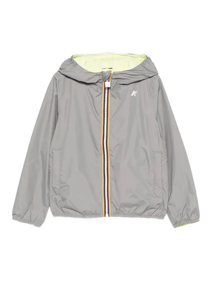k-way Giubbino Con Cappuccio Grigio
