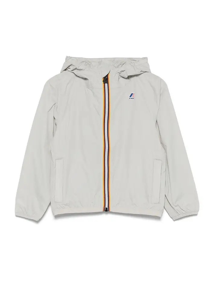 k-way Giubbino Impermeabile Con Logo Beige