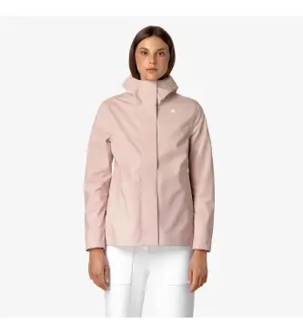 K-way per donna K21488W Giacca Madalina Bonded Rosa, Casual, Nylon Bianco