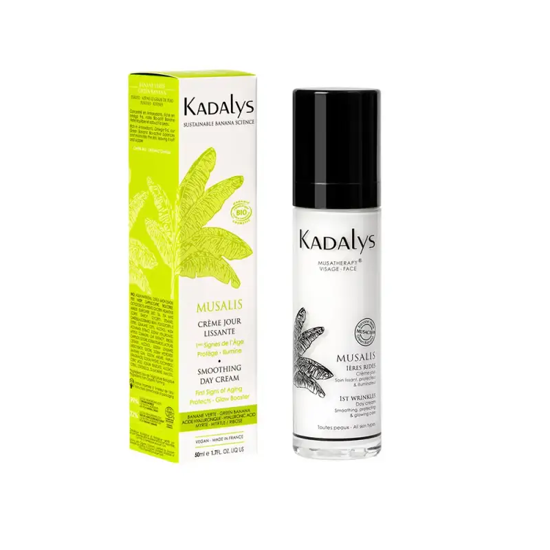 Kadalys Musalis Crema giorno lisciante antietà prime rughe banana verde bio 50ml