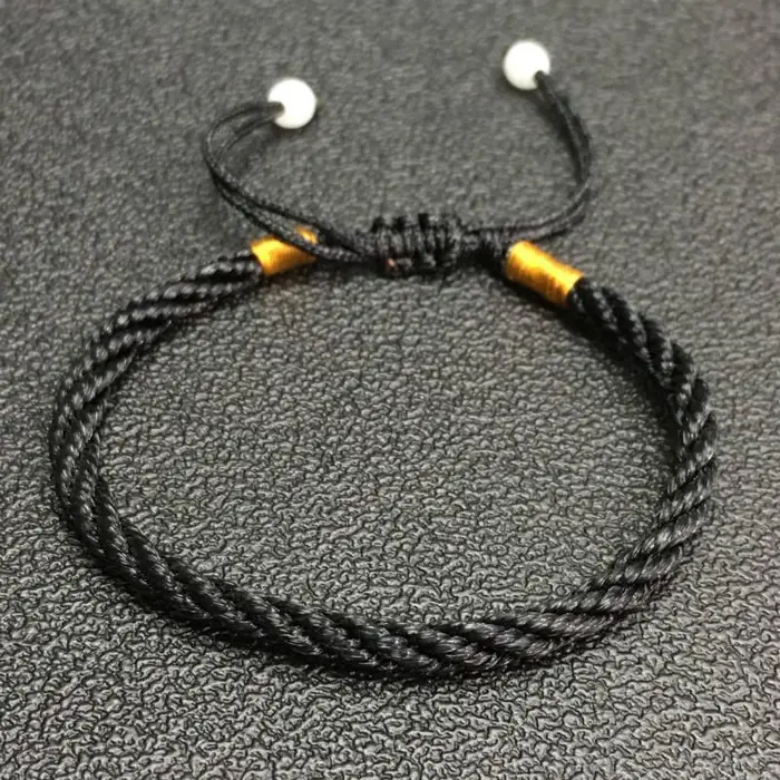 Braccialetti e braccialetti con portafortuna per donna e uomo Bracciale Budda con corda fatta a mano