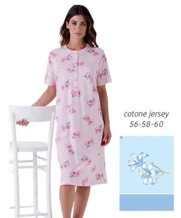 Camicia da notte calibrata a manica corta in jersey di cotone Karelpiu KE0010