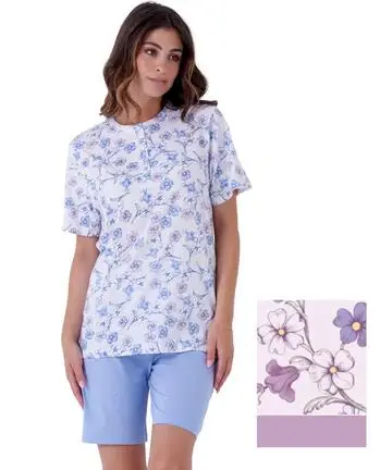 Pigiama donna a manica corta in cotone Karelpiu KE0018