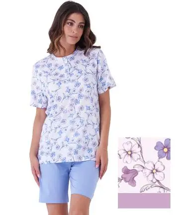 Pigiama donna calibrato a manica corta in jersey cotone Karelpiu KE0053