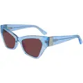 Karl Lagerfeld Occhiali da sole KL6010S Occhiali da sole, Azzurro/Marrone, 53 mm