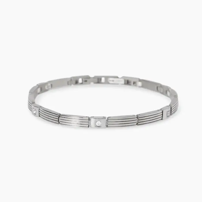 Bracciale In Acciaio 316L Cristalli - Kidult