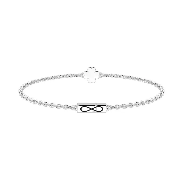 Bracciale In Acciaio 316L - Quadrifoglio - Kidult