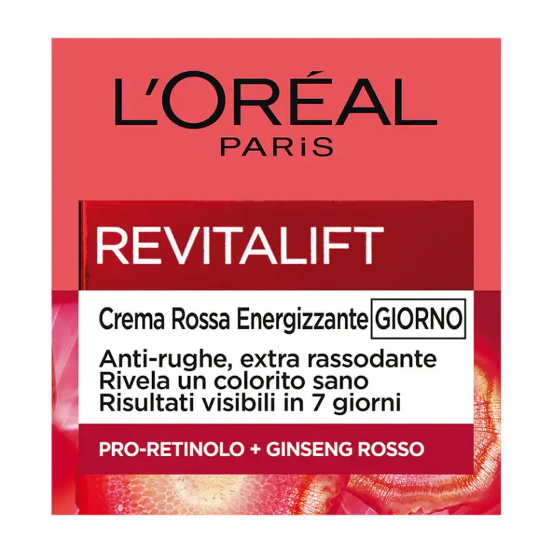 L´oréal paris L oréal paris Revitalift Crema Rossa Energizzante Giorno Anti Rughe Extra Rassodante Con Ginger Rosso 50 ml