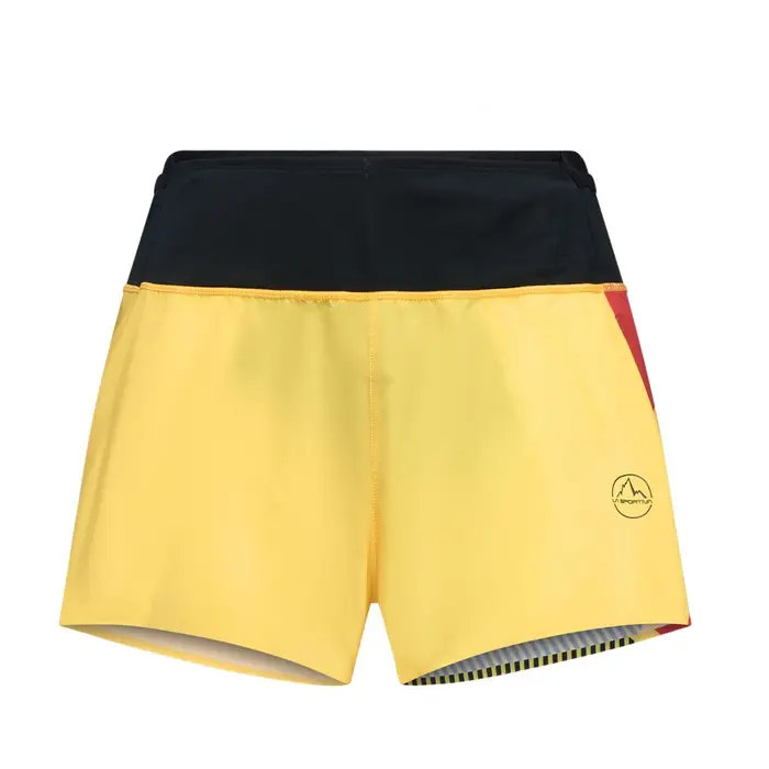 Short Trail Running Flow 3" Nero Giallo Uomo L