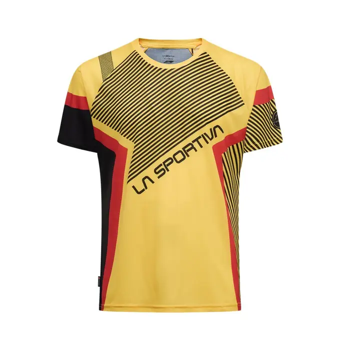 T-Shirt Trail Running Flow Nero Giallo Uomo L