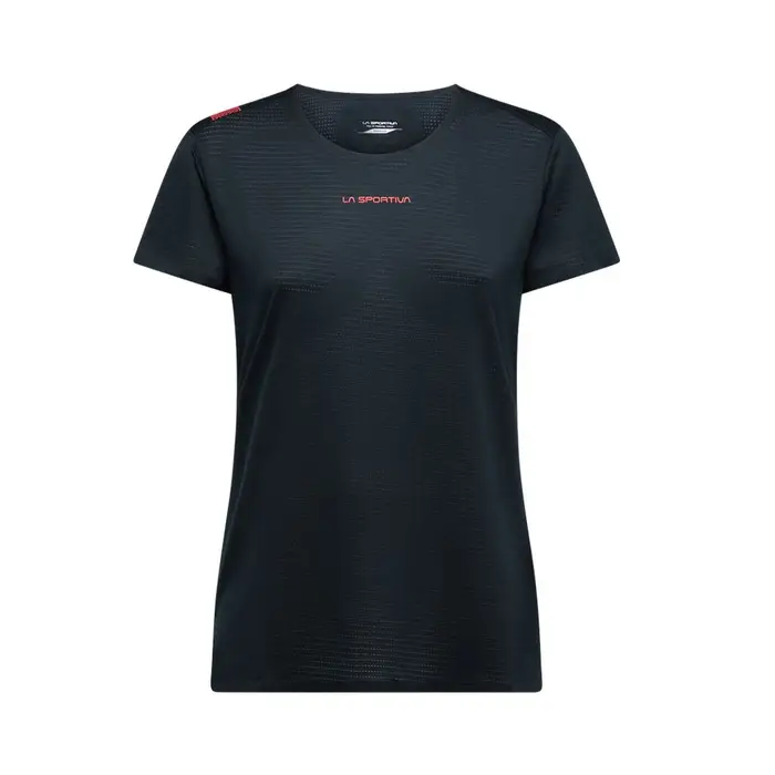 T-Shirt Trail Running Pure Nero Hibiscus Donna S