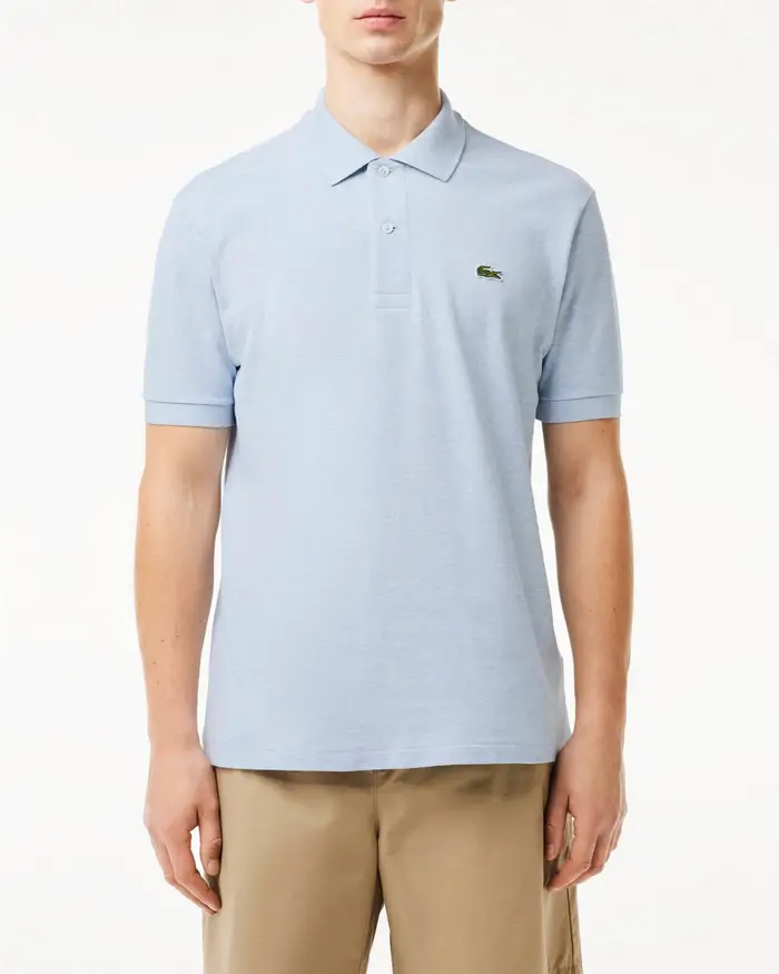 Polo Lacoste azzurro melange classic fit L 12 64 in petit piqué