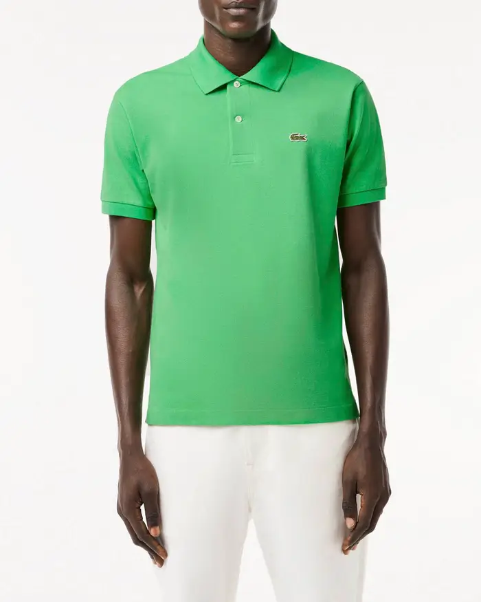 Polo verde mela classic fit L 12 12 in petit piqué