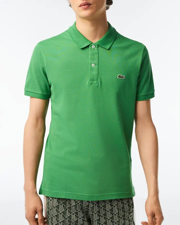 Polo verde slim fit PH4012 in petit piqué