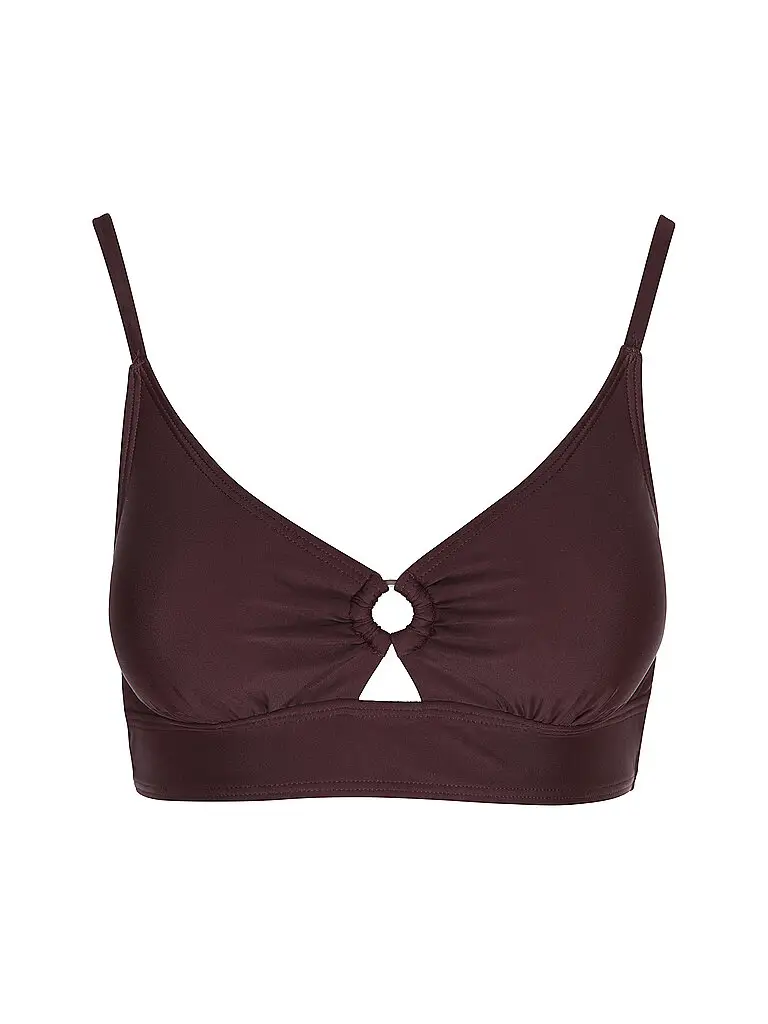 Lascana Top bikini bralette da donna rosso scuro | 40 C/D