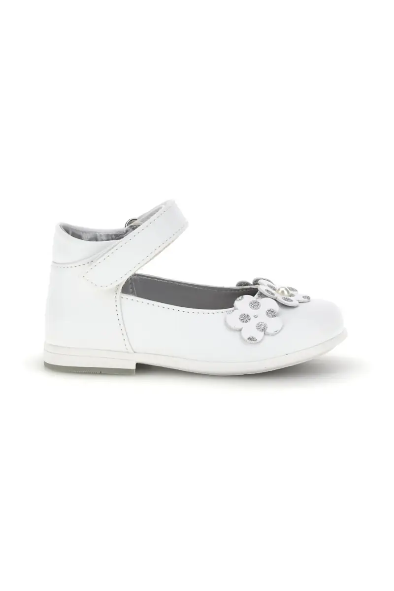 LAURA BIAGIOTTI Ballerine primi passi bianche con fiori L9973C9763 [BIANCO]