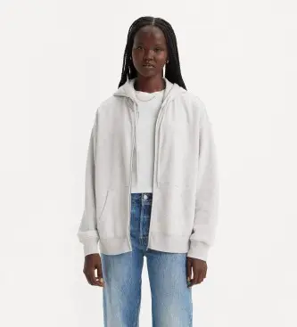 Levi s Levi per donna A5945-0004 Felpa grigia per tutti i giorni, Casual, Grigio, Cotone