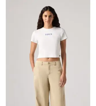 Levi s Levi per donna A8798-0043 T-shirt sportiva essenziale con grafica bianca, Bianco, Casual, Cotone, Manica corta