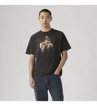 Levi s Levi per uomo 87373-0401 T-shirt grafica vintage fit nera, Nero, Casual, Cotone, Manica corta