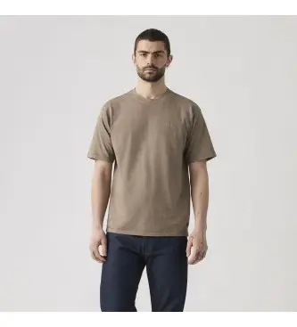 Levi s Levi per uomo A0637-0195 Maglietta marrone vintage Red Tab, Casual, Cotone, Manica corta