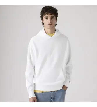 Levi s per uomo A8435-0041 Felpa bianca autentica, Bianco, Casual, Cotone