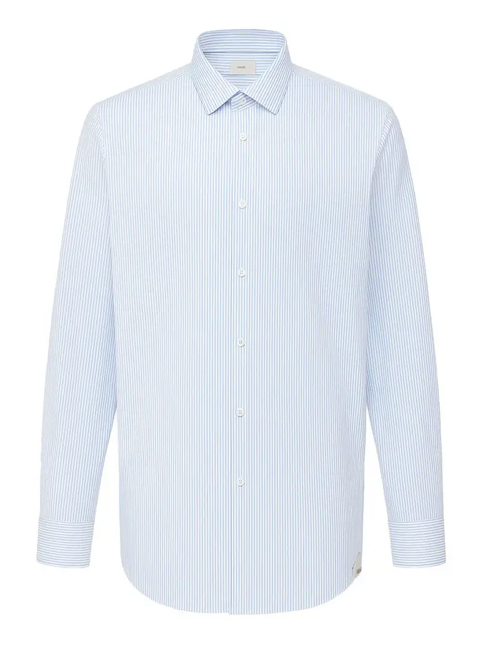 camicia classica liu jo da uomo - celeste