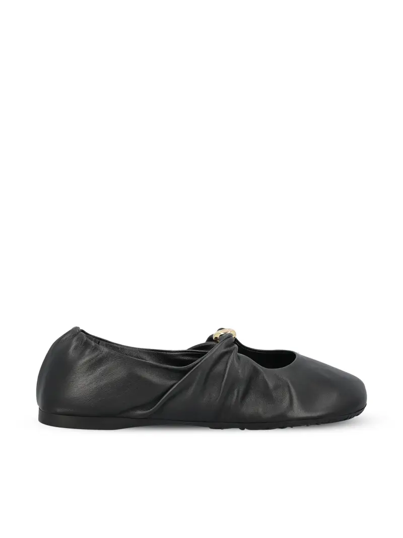 LOEWE Ballerina Pebble Soft In Pelle NERO