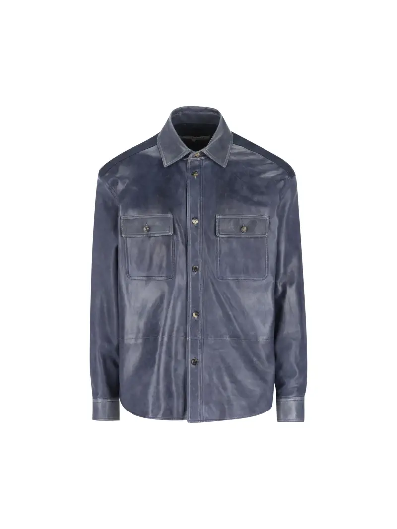 LOEWE Giacca-Camicia In Pelle BLU