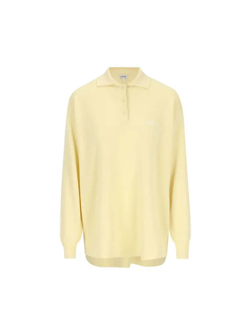 LOEWE Polo In Cashmere E Seta GIALLO