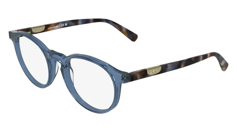 Longchamp Donna LO2798 404 Montature da vista Acetato Blu Geometrica Normale