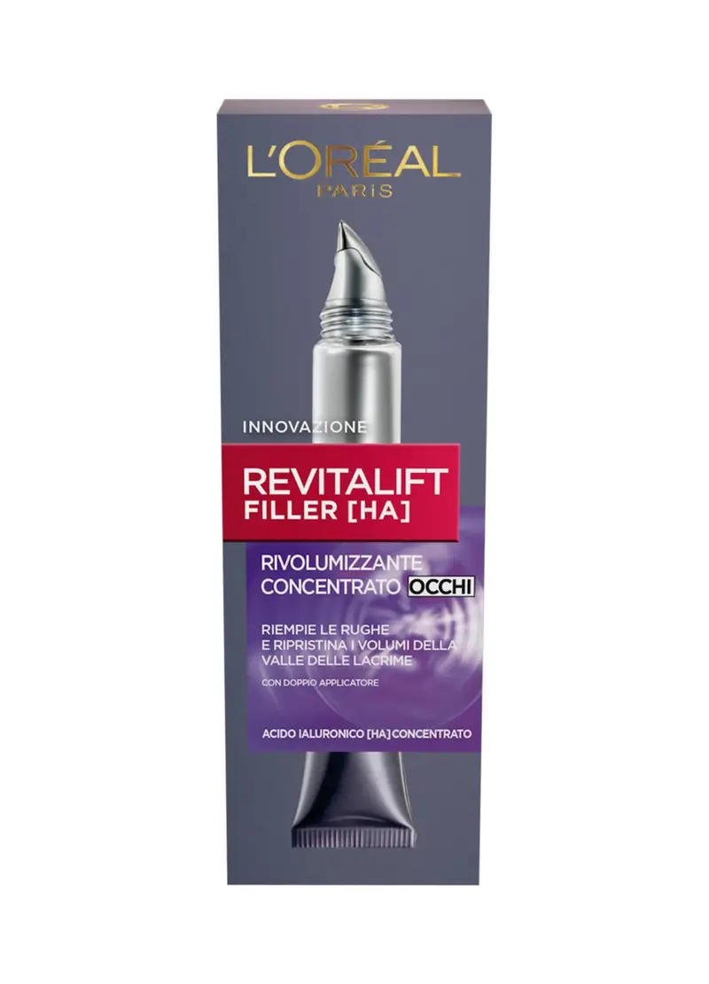 Loreal L'OREAL, L'oréal Paris Contorno Occhi Revitalift Filler, Azione Antirughe Rivolumizzante Con Acido Ialuronico Concentrato, 15 Ml.,