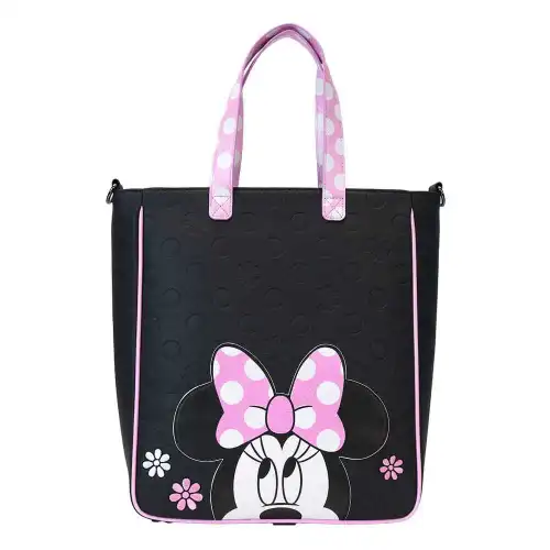 Loungefly Borsa a tracolla con porta monete Disney by Minnie Floral Rock the Dots Noir