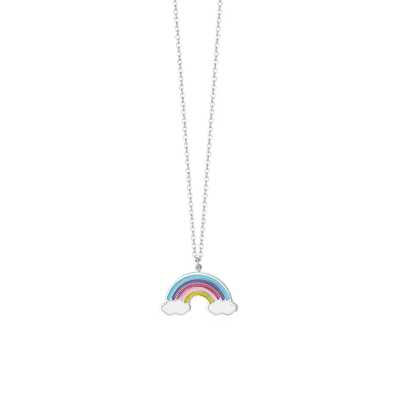 Luca Barra COLLANA BAMBINA IN ACCIAIO CON ARCOBALENO