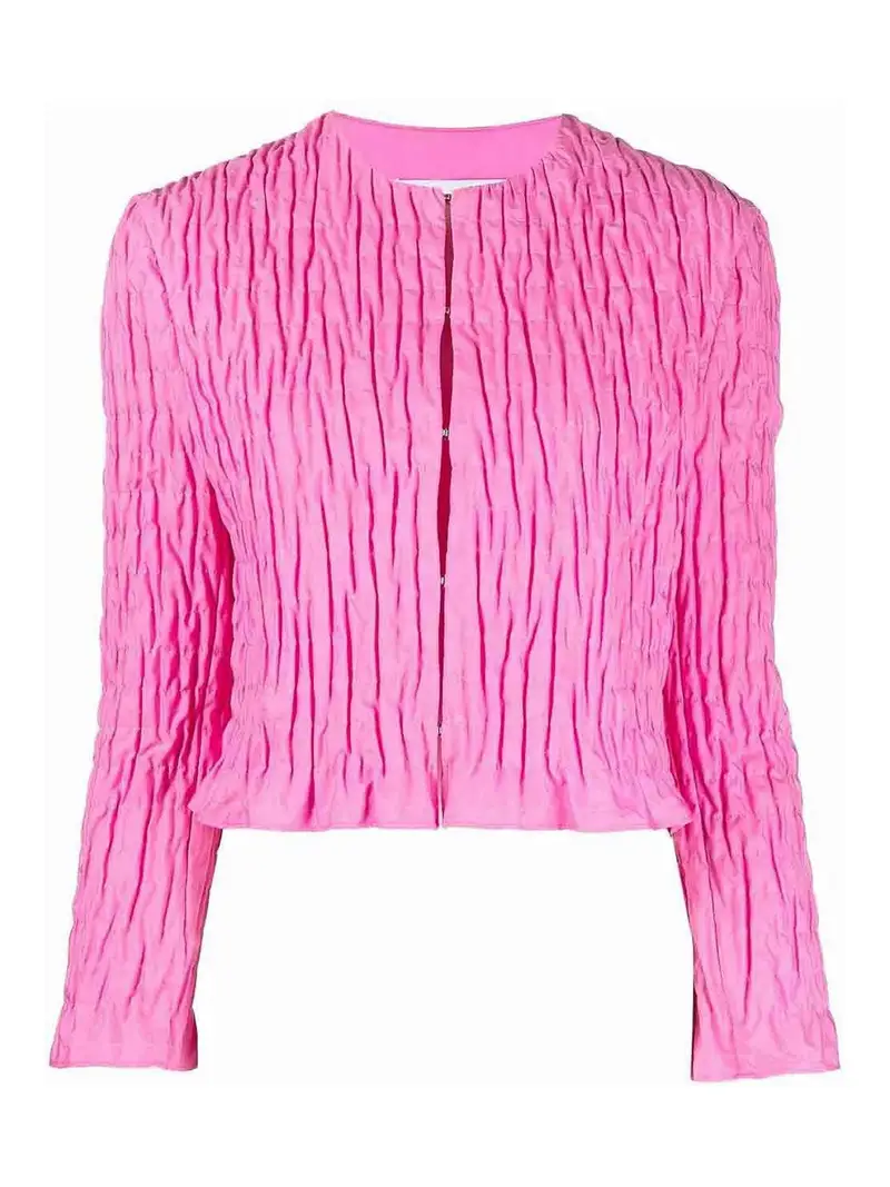 M S G M Giacca blusa Geraffte in rosa Color Carne E Neutri