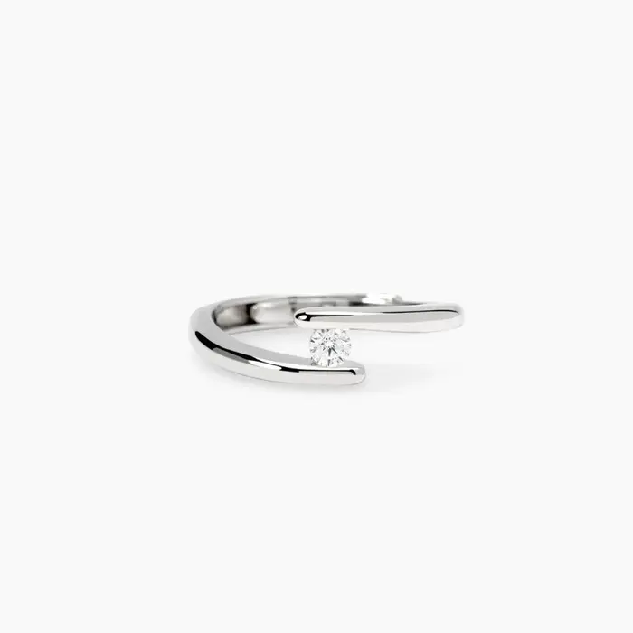 Anello In Argento 925 Diamanti Lab Grown - Mabina