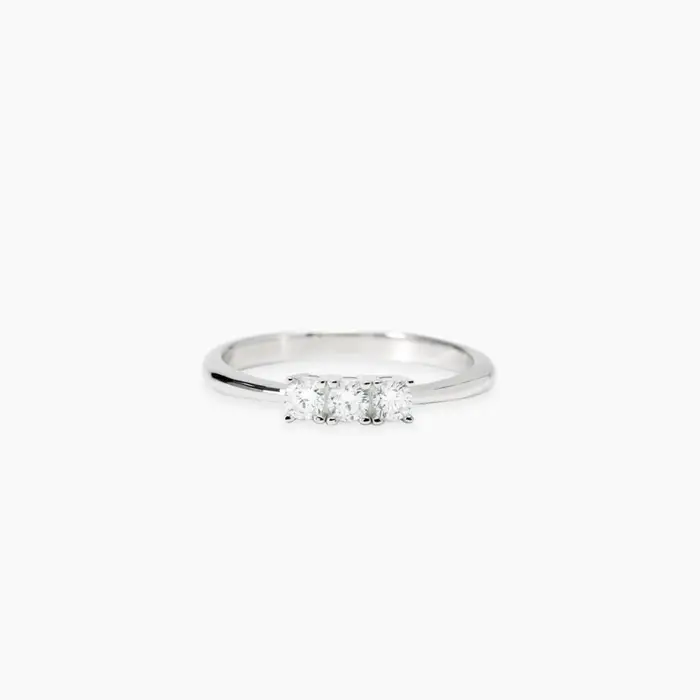 Anello In Argento 925 Diamanti Lab Grown - Mabina