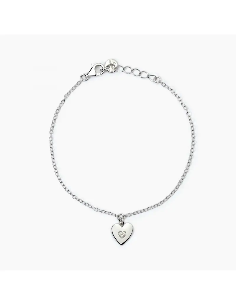 Mabina Bracciale bambina TVB 533778 in argento con ciondolo cuoricino e cristalli