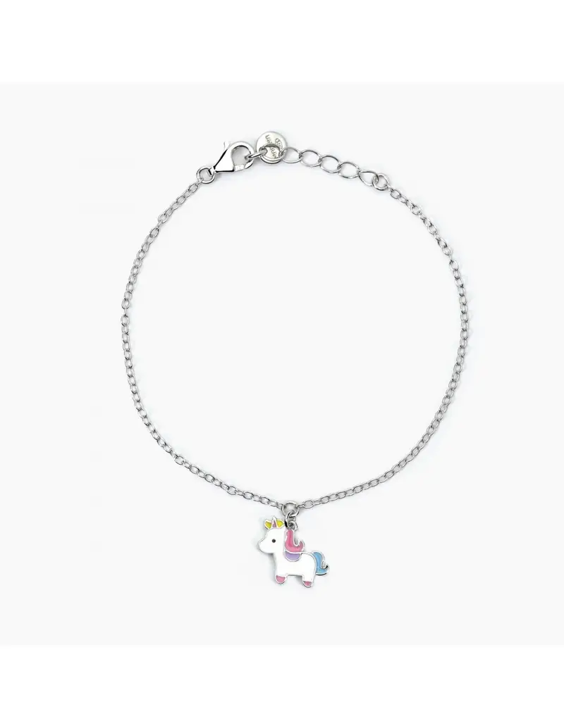 Mabina Bracciale bambina Unicorno Magico 533774 in argento con pendente unicorno smaltato