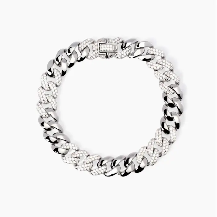 Bracciale Con Catena Groumette E Zirconi - Mabina