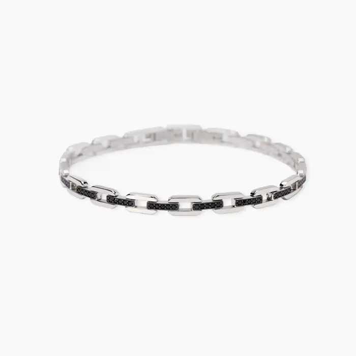 Bracciale In Argento 925 Acciaio 316L Zirconi - Mabina