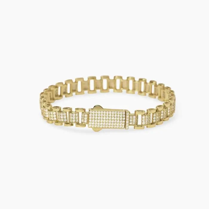 Bracciale In Argento 925 Dorato Zirconi - Mabina