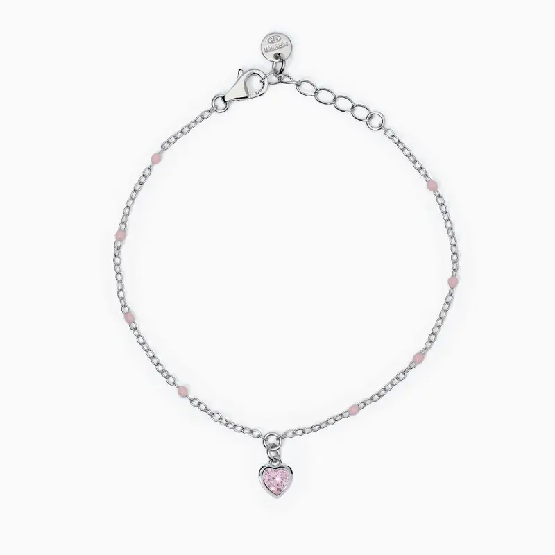 Mabina Gioielli Bracciale Da Bambina Con Cuore Pendente Petit Cœur