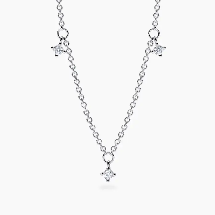 Girocollo In Argento 925 Diamanti Lab Grown - Mabina
