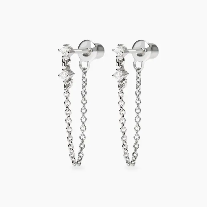 Orecchini In Argento 925 Diamanti Lab Grown - Mabina