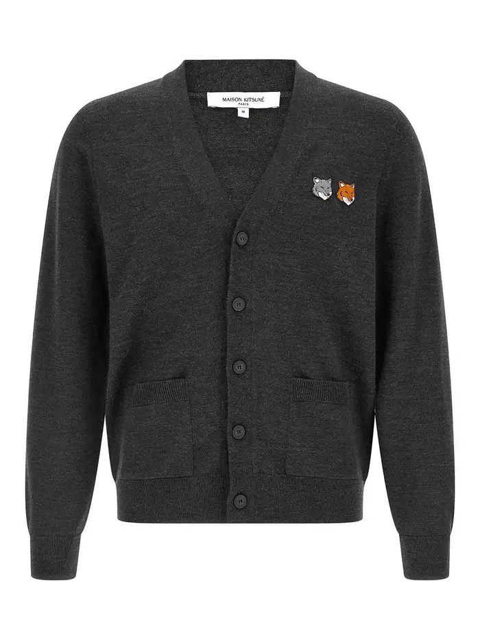 Maison Kitsuné Cardigan Grigio